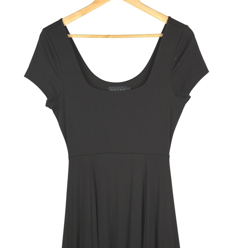Hatch Short Sleeve Fit Flare Maternity Midi Stretch Dress Sz 2 Day/Night Capsule - Picture 3 of 14